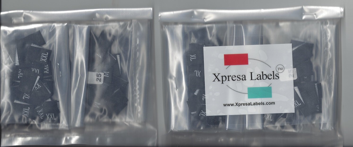 Custom Clothing Tags - Black/White - Xpresa Labels