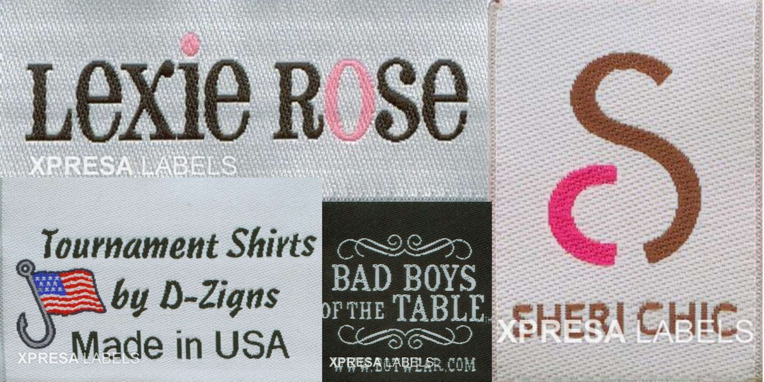 Difference between satin and damask woven labels