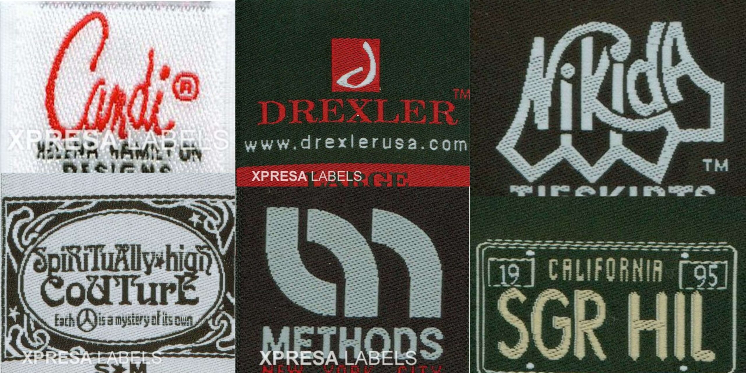 Difference between satin and damask woven labels