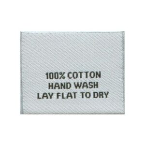 100% COTTON HAND WASH Clothing Tags