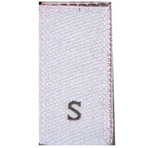 White/Black Size Labels S