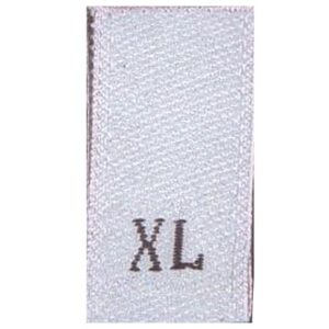 White/Black Size Labels XL