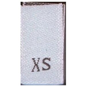 White/Black Size Labels XS