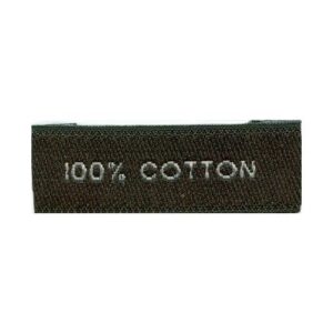 100% COTTON Woven Damask Tags