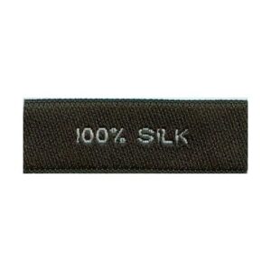 100% SILK Custom Woven Tags