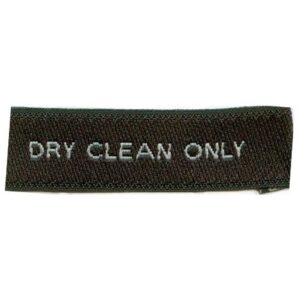 DRY CLEAN ONLY Custom Woven Labels